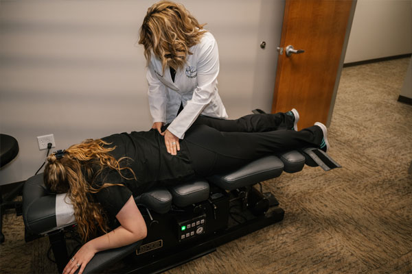 Dr. Sheppard adjusting a patient